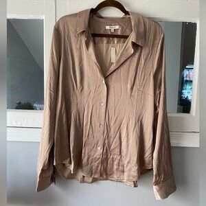 Madewell Gold Satin blouse